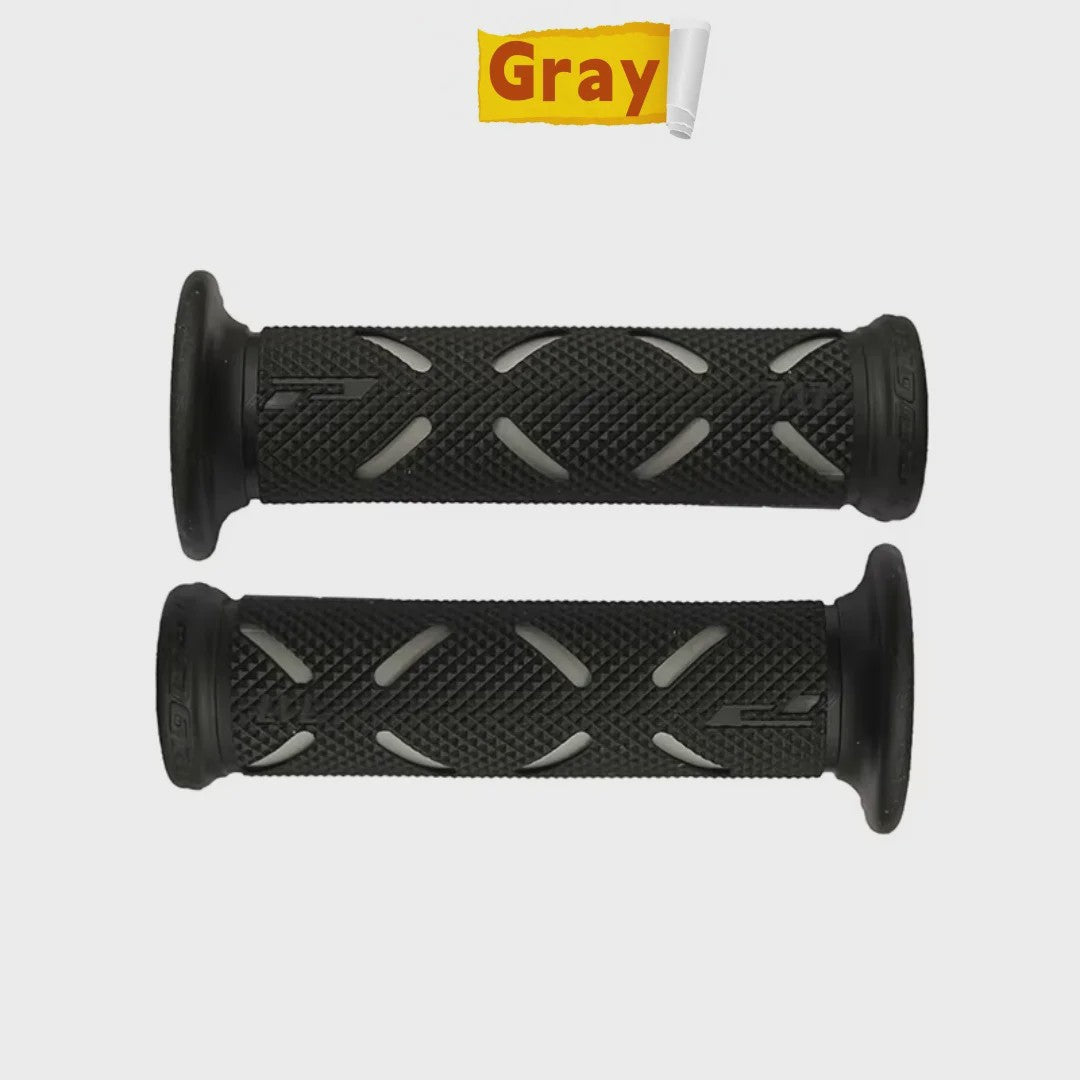 Set Motor Stuurhandvatten 22mm - Antislip Rubber & Aluminium Eindkappen