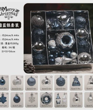 Luxe Kerstballen Set (60 Stuks) met Donut, Gnome & Sneeuwvlok Ornamenten - Goudkleurig