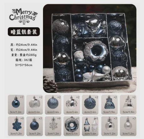 Luxe Kerstballen Set (60 Stuks) met Donut, Gnome & Sneeuwvlok Ornamenten - Goudkleurig