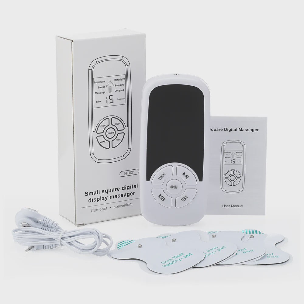 Digitale EMS Spierstimulator: Massageapparaat voor Rug, Nek & Lichaam met TENS