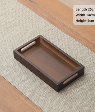 Luxe Houten Serveerplank met Handvat - Bamboe & Walnoot Kleur