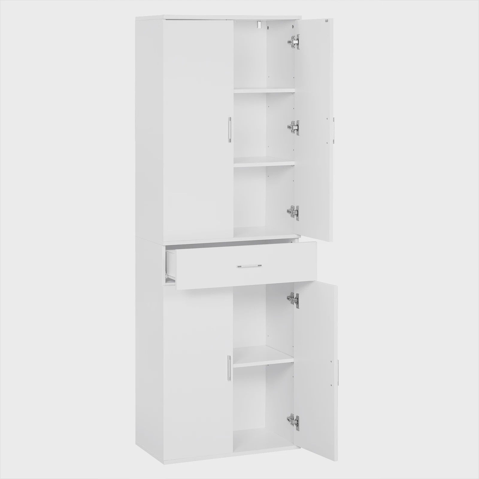 Hoge Archiefkast met Deuren en Lade - 60x180x34cm - Kantoor & Keuken Opbergmeubel