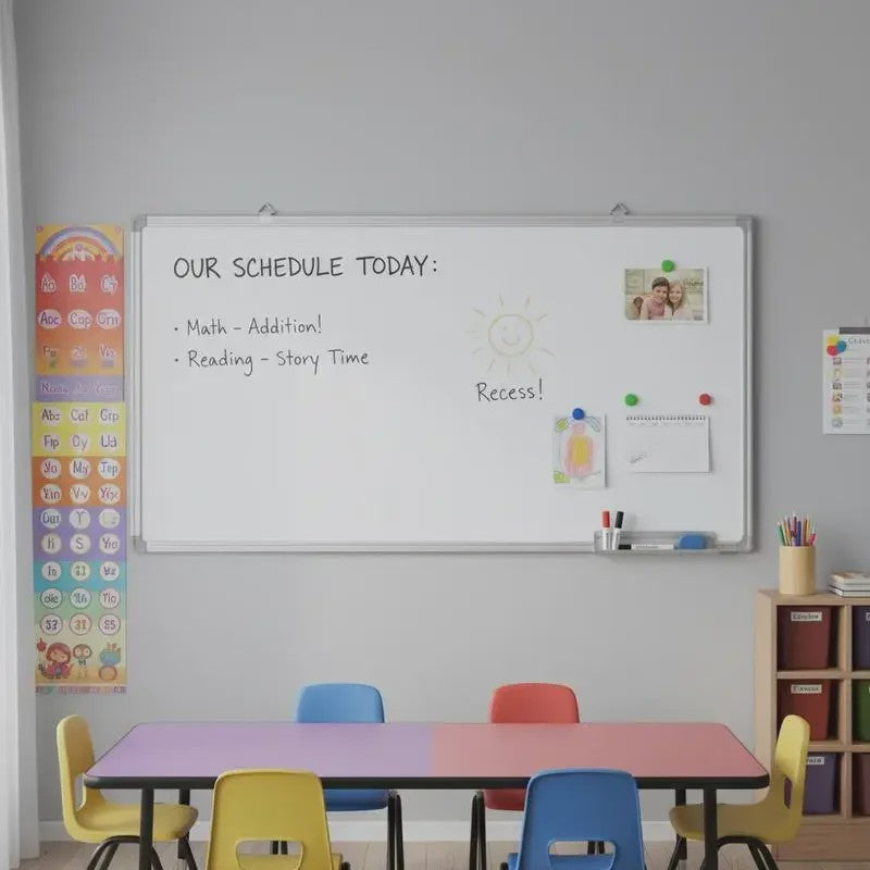 Magnetisch Whiteboard 100x50cm met Aluminium Frame - Modern Design