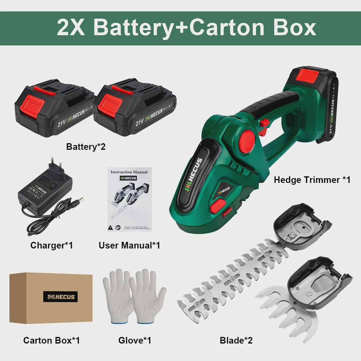 2-in-1 Snoerloze Hedgeschaar & Grasmaaier - Makita 18V Batterij Compatibel
