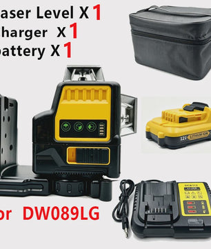 Professionele Groene Laserwaterpas DW089LG - 12 Lijnen, 360° Horizontaal/Verticaal