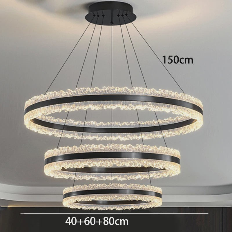 Moderne Ovalen Kristallen Plafondlamp - Hanglamp voor Eetkamer & Keuken