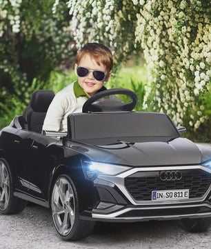 Elektrische Kinderauto Audi Q8 E-tron Sportback - Licentie, Afstandsbediening, Licht & Geluid - Grijs