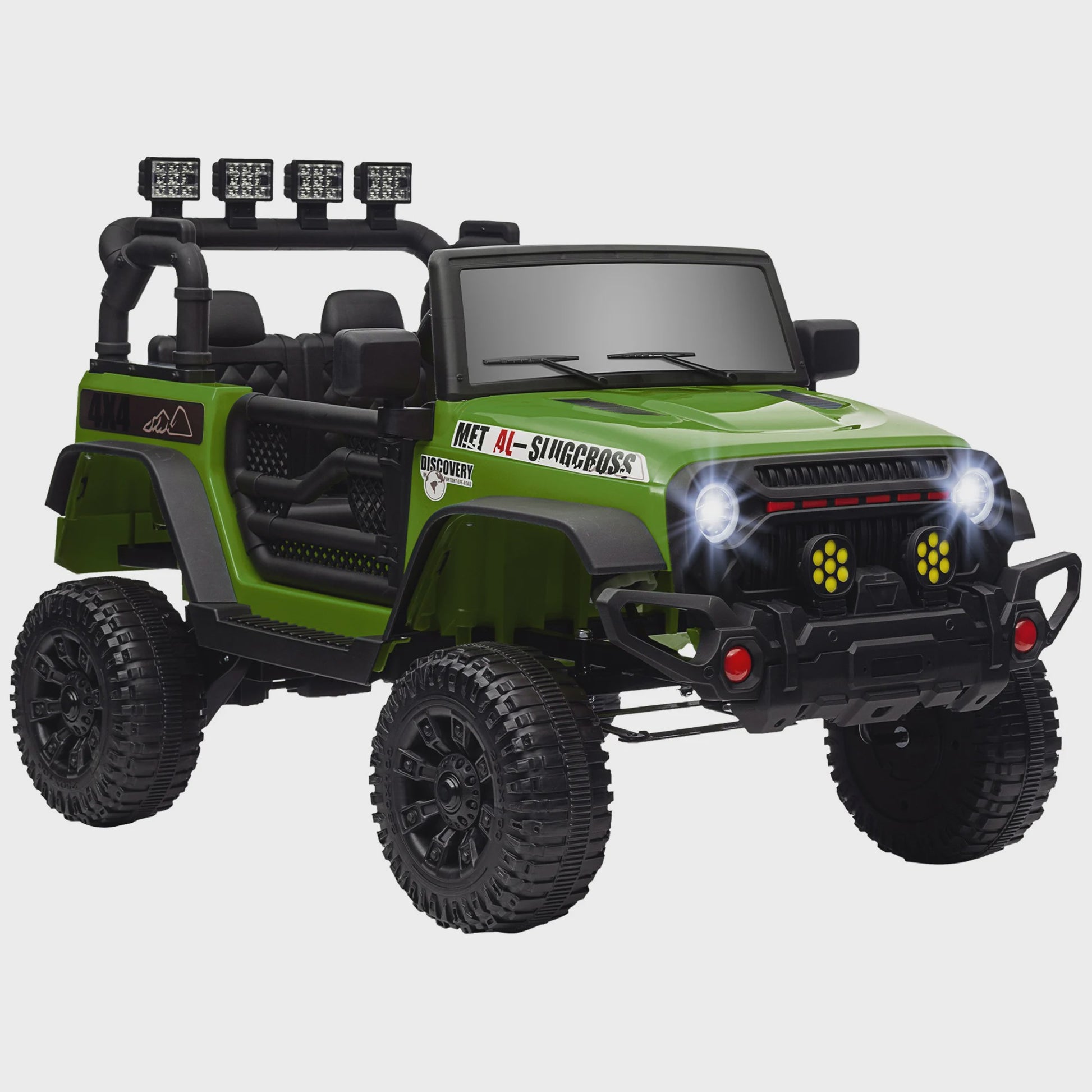 Elektrische Kinderauto 12V met Afstandsbediening, LED Verlichting en Muziek - Vanaf 3 Jaar