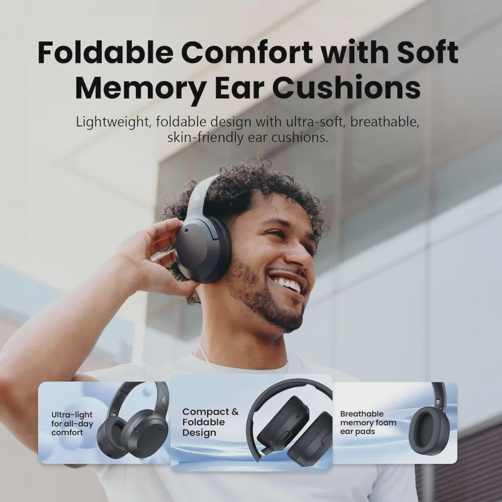 Edifier W820NB Plus Over Ear Koptelefoon: 88u Batterij, ANC, Hi-Res Audio & Bluetooth