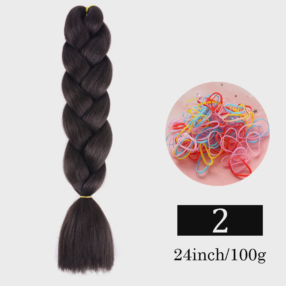 24 Inch Jumbo Braids Haarverlenging - Synthetisch Vlechtkapsel met Ombre Kleuren