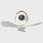 Oplaadbare Hangende Ventilator met 3600mAh Batterij, 4 Snelheden & 3 Lichtstanden - Draagbaar voor Camping & Reizen