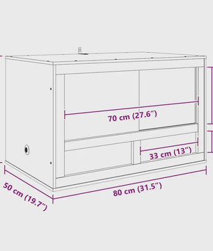 OSB Terrarium 80x50x50 cm voor Reptielen & Knaagdieren - Inclusief Thermometer