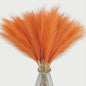 Set van 5, 10 of 20 Oranje Kunst Pampasgras Takken - 55cm Hoge Pluche Decoratie