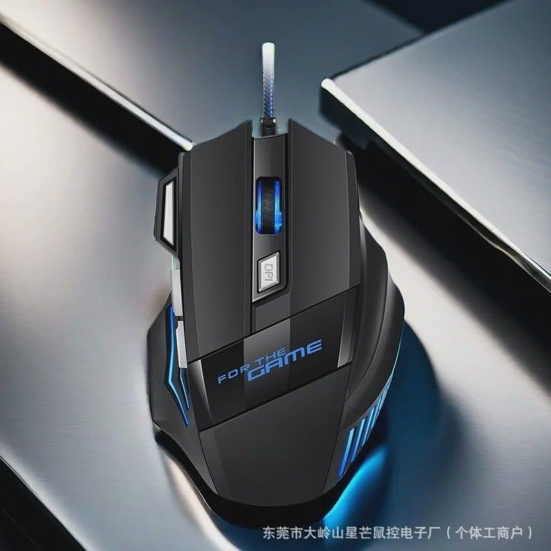 RGB Gaming Muis met 7 Knoppen en 2400 DPI - Ergonomisch & Bedraad