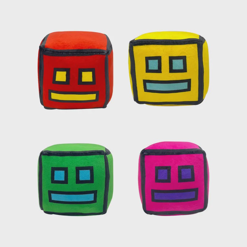 Geometry Dash Pluche Speelgoed - 12cm Zachte Knuffel Pop voor Kinderen & Fans