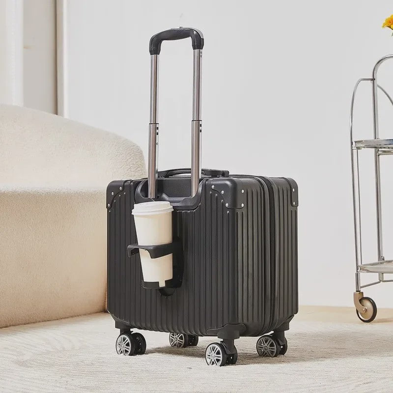 18-inch Trolley Koffer met Bekerhouder - Stijlvol en Praktisch Reisbagage
