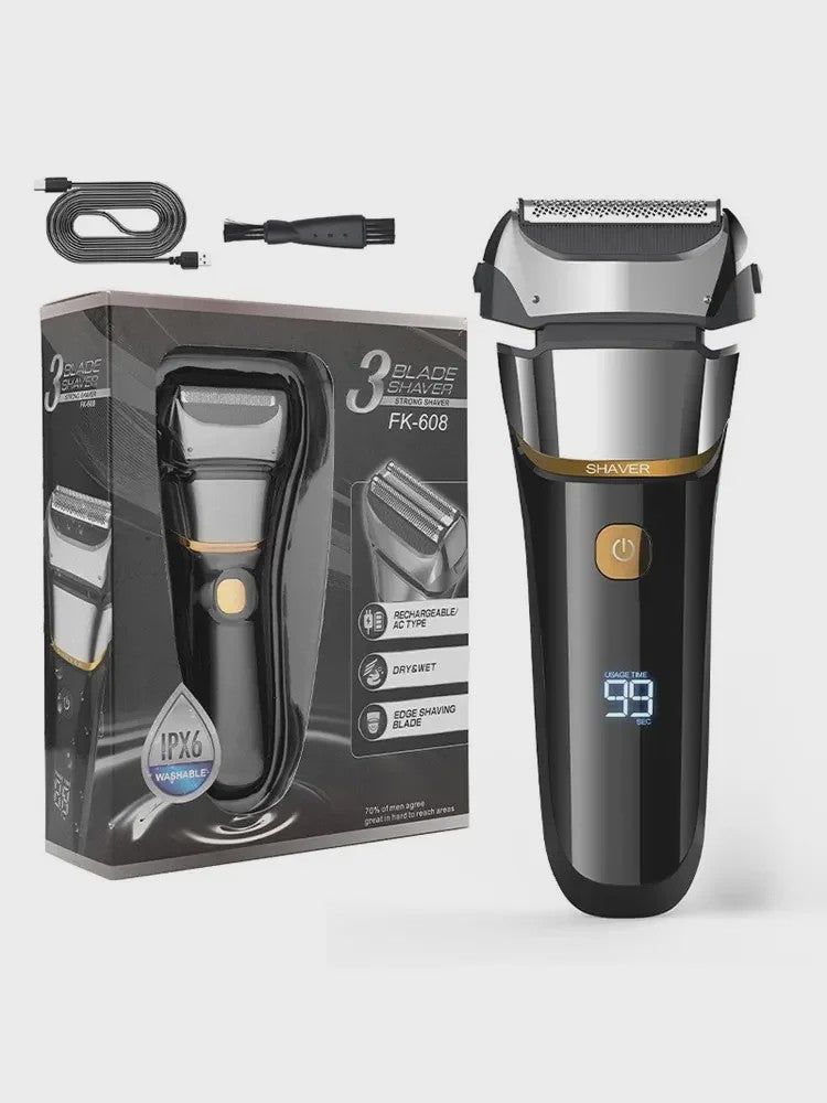 Tinsol FK608 Elektrisch Scheerapparaat Mannen - 3-Mes, Trimmer & Smart Display