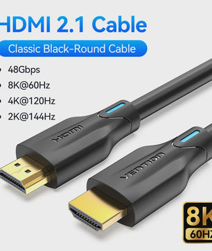 Vention HDMI 2.1 Kabel 8K 60Hz 4K 120Hz 48Gbps voor PS5, Dolby Vision, HDR, eARC