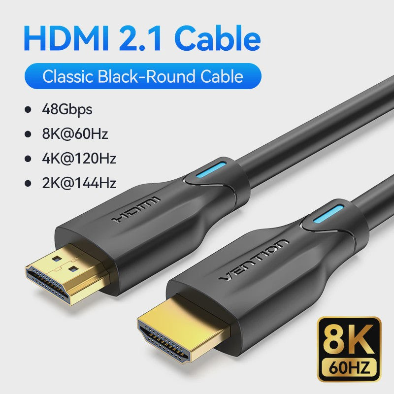 Vention HDMI 2.1 Kabel 8K 60Hz 4K 120Hz 48Gbps voor PS5, Dolby Vision, HDR, eARC
