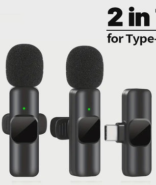Draadloze Lavalier Microfoon voor iPhone, Android & Laptop - Helder Geluid & Ruime Ontvangst