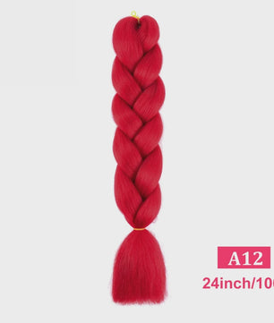 24 Inch Jumbo Braids Haarverlenging - Synthetisch Vlecht Haar in Kleurrijke Tinten