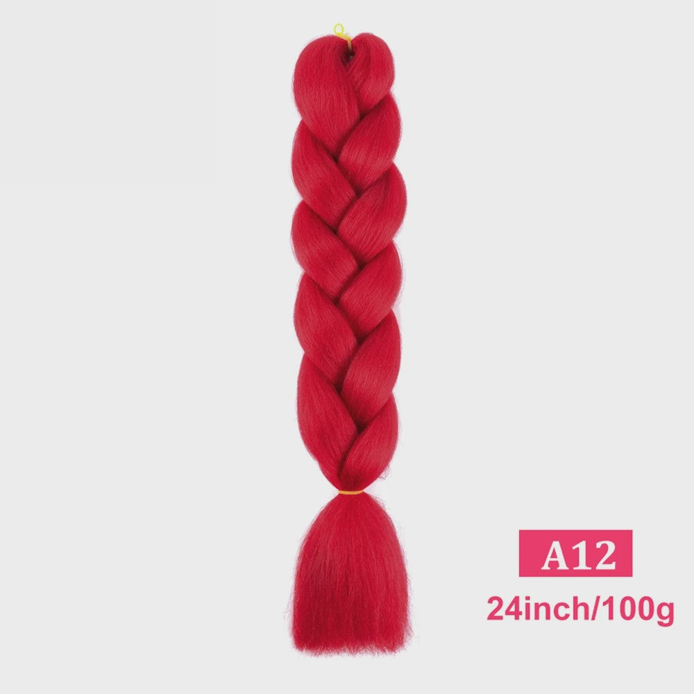 24 Inch Jumbo Braids Haarverlenging - Synthetisch Vlecht Haar in Kleurrijke Tinten