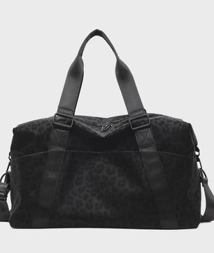 Stijlvolle Leopard Print Duffle Bag: Grote Reistas met Verstelbare Band voor Dames