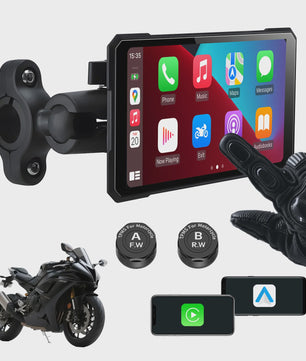 5" Motorfiets Display met Draadloze CarPlay & Android Auto, Navigatie, Siri/Google Assistant, IP67 Waterdicht