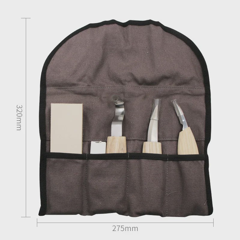 Professionele Houtsnijset met 6 Gereedschappen en Snijbestendige Handschoenen - Ideaal voor DIY Houtbewerking