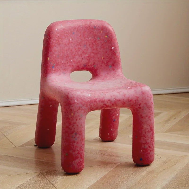 Nordic Stijl Plastic Kinderstoel - Compacte Buitenstoel met Rugleuning voor Tuin & Terras