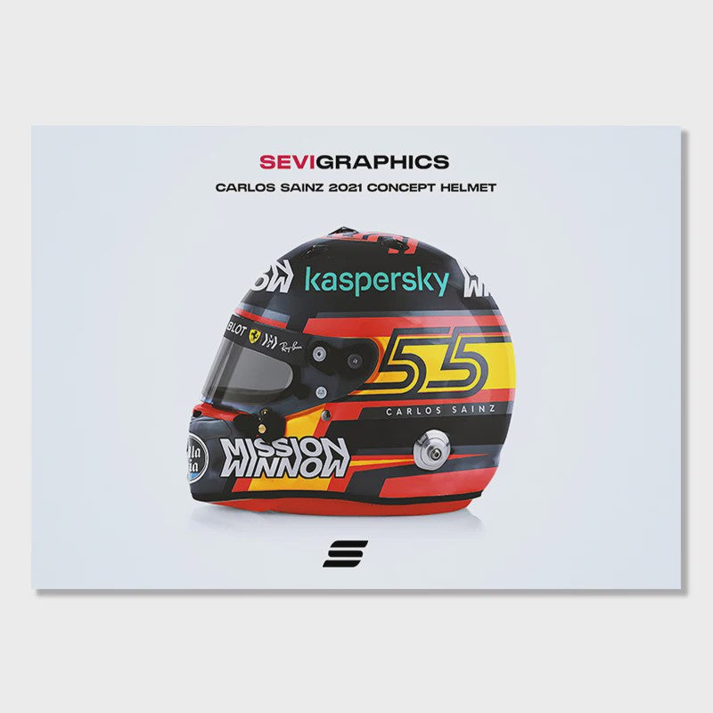 Iconische F1 Racer Helm Poster - Ayrton Senna Formule 1 Muurdecoratie