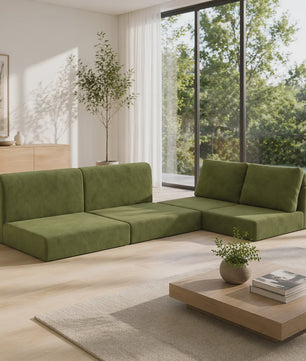 Groene 2-zits Slaapbank met Traagschuim | Flanel | 160x80 cm | Futon Sofa voor Woonkamer & Kleine Ruimtes
