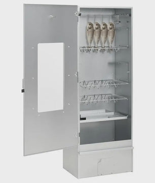 RVS Smoker BBQ met Houtspaanderbak - 44.5x29x110cm - Ideaal voor Vis en Vlees
