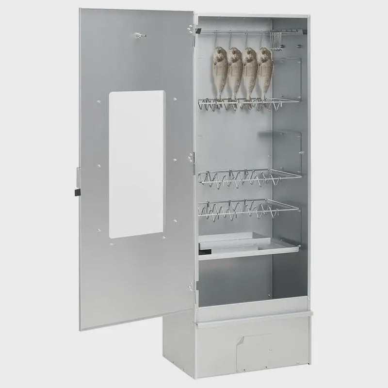 RVS Smoker BBQ met Houtspaanderbak - 44.5x29x110cm - Ideaal voor Vis en Vlees