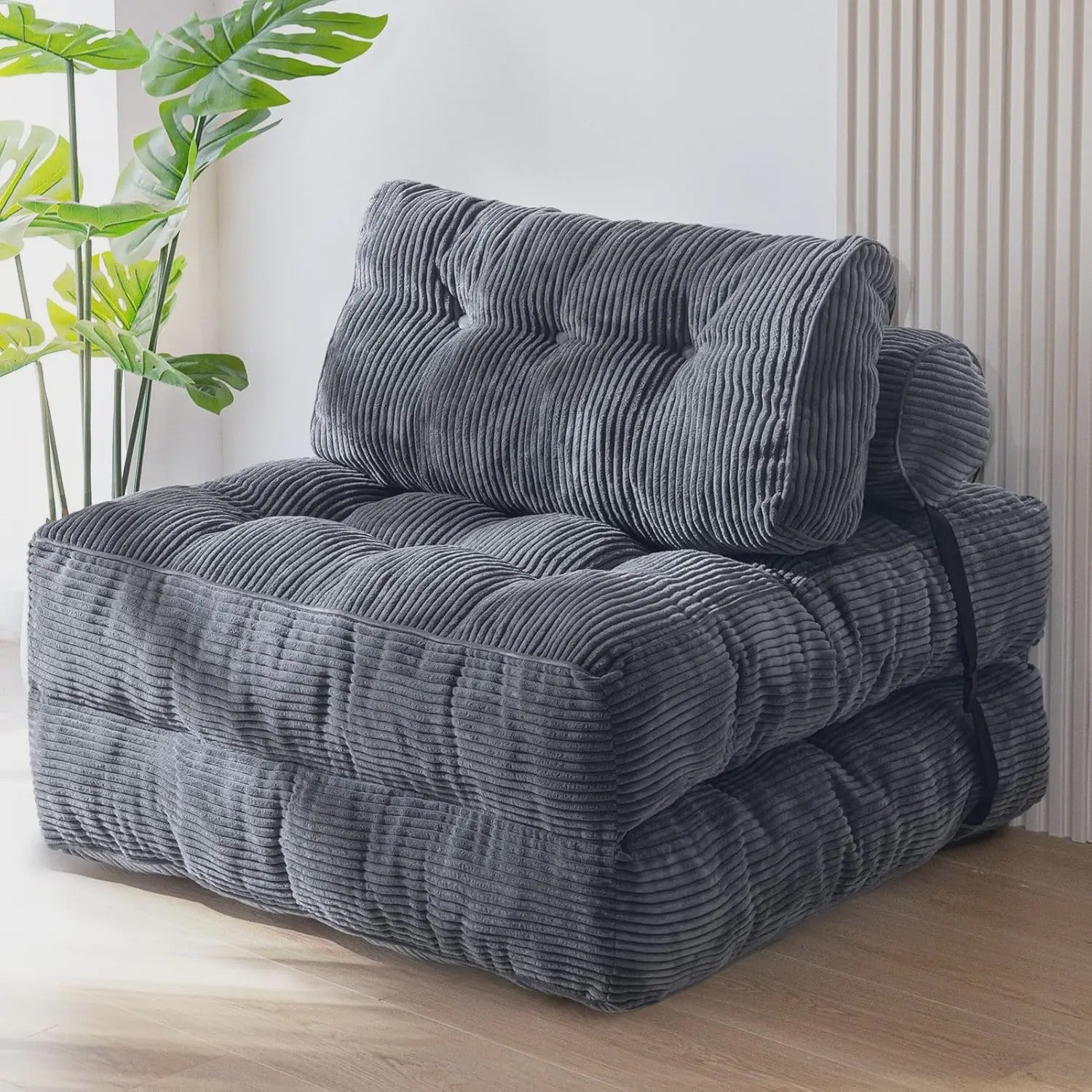 Opvouwbaar Slaapbank Stoel - Comfortabele Lounge Sofa Bed met Kussen