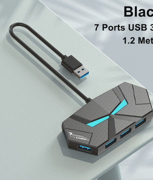 4/7 Poorts USB 3.0 Hub met Type-C Voeding - 5Gbps Docking Station voor Laptop & PC