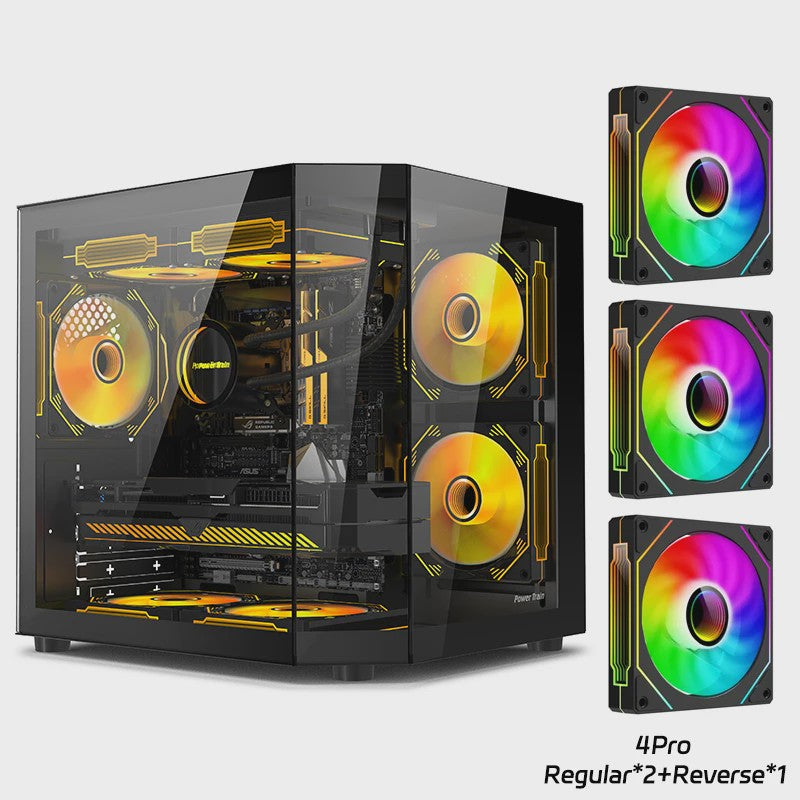 Power Train Star Realm PC Behuizing: Panoramisch Glas & 240mm Waterkoeling