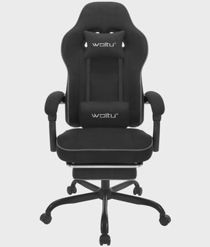 Ergonomische bureaustoel met voetensteun en lendenkussen - Comfortabel gamen en werken