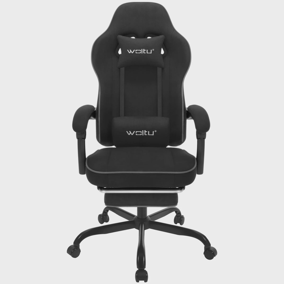 Ergonomische bureaustoel met voetensteun en lendenkussen - Comfortabel gamen en werken