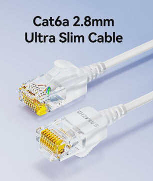 SAMZHE Slim Cat6A Netwerkkabel - 10Gbps Hoge Snelheid, 31AWG Zuiver Koper