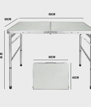 Draagbare Opvouwbare Tafel - Aluminium, Hoogte Verstelbaar voor Camping, Tuin & Picknick