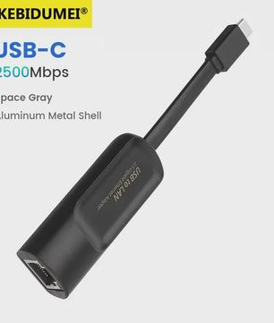 2.5Gbps USB Ethernet Adapter - Snelle Netwerkkaart voor Laptop & PC (USB-A/C)
