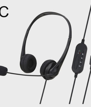 3.5mm/USB Computer Headset met Noise Cancelling Microfoon - Stereo Bedraad