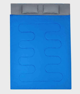 2-in-1 Slaapzak XL voor 2 Personen | Dubbel of Twee Enkele Slaapzakken | Inclusief 2 Kussens | 220x150cm