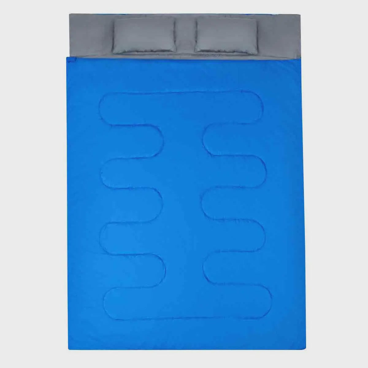 2-in-1 Slaapzak XL voor 2 Personen | Dubbel of Twee Enkele Slaapzakken | Inclusief 2 Kussens | 220x150cm