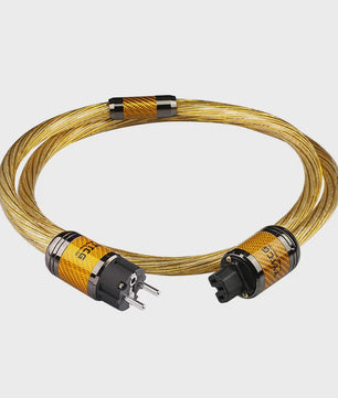 Hi-end 7N OCC Zilver Verguld Audiophile Netkabel met Carbon Fiber Rhodium Plug voor Hifi CD Versterker