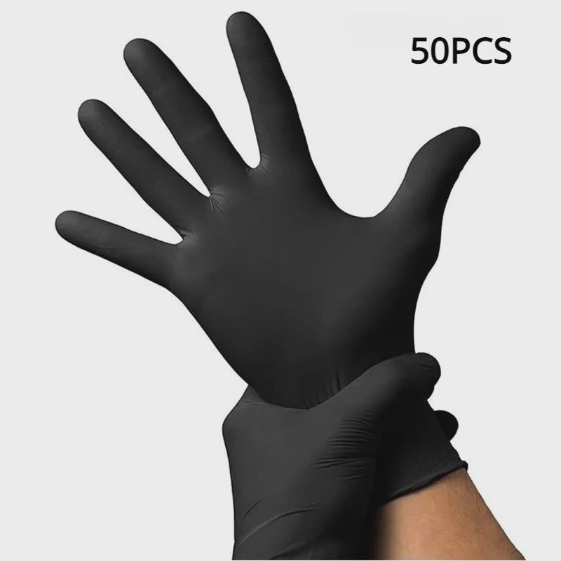 Zwarte Nitril Handschoenen (50/20 Stuks) - Latexvrij, Waterdicht & Duurzaam voor Keuken, Salon & Thuis