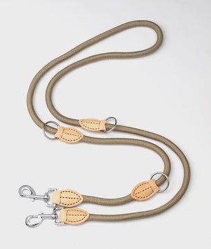 Verstelbare Nylon Dubbele Hondenlijn - Handsfree en Multifunctioneel voor 1 of 2 Honden