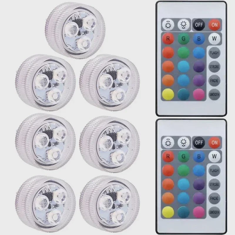 Waterdichte Onderwater LED Verlichting RGB met Afstandsbediening - Kleurveranderend, Batterijgevoed