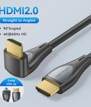Vention 90° Hoek HDMI 2.0 Kabel - 4K@60Hz Ultra HD High-Speed voor TV, Monitor, Laptop, PS5, Xbox